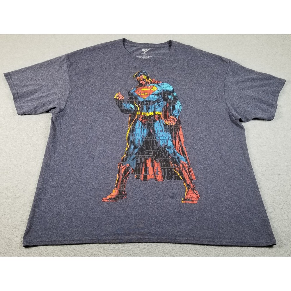 Superman T-Shirt Men's XXL 2XL Graphic Man of Steel DC Comics Short Sleeve Tee